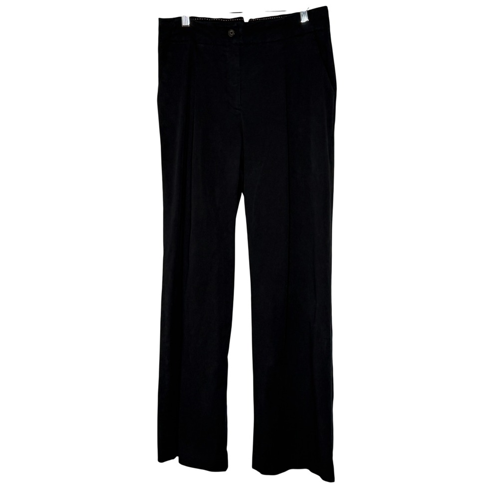 Anthropologie The Essential Wide Leg Black‎ Trousers Women's Size 8 Work Casual